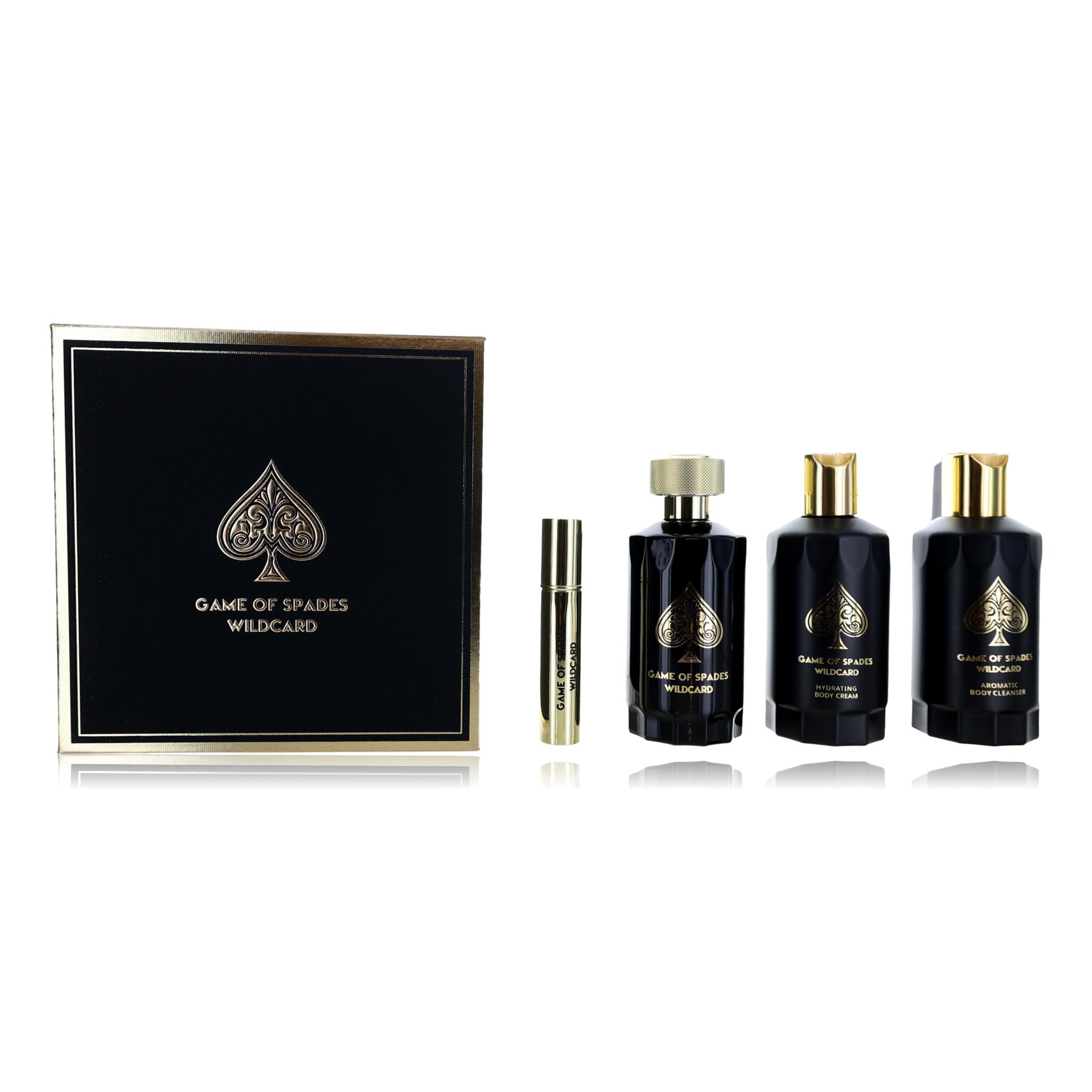 Game of Spades Wildcard by Jo Milano, 4 Piece Gift Set for Unisex